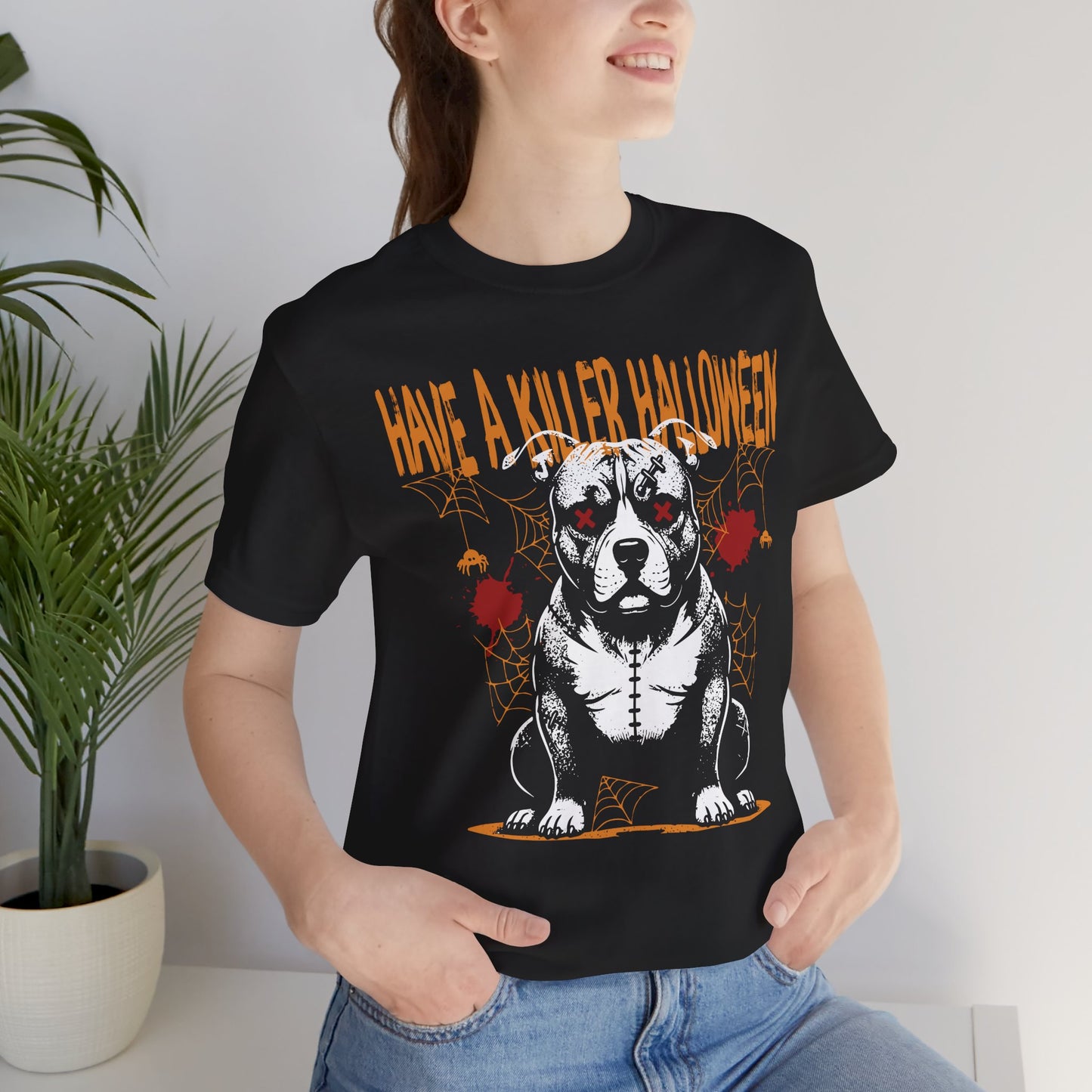 Halloween Dog Graphic Tee, Unisex T-Shirt for Dog Lovers, Spooky Fall Apparel, Perfect for Halloween Parties, Pet Enthusiast Gift, [...]