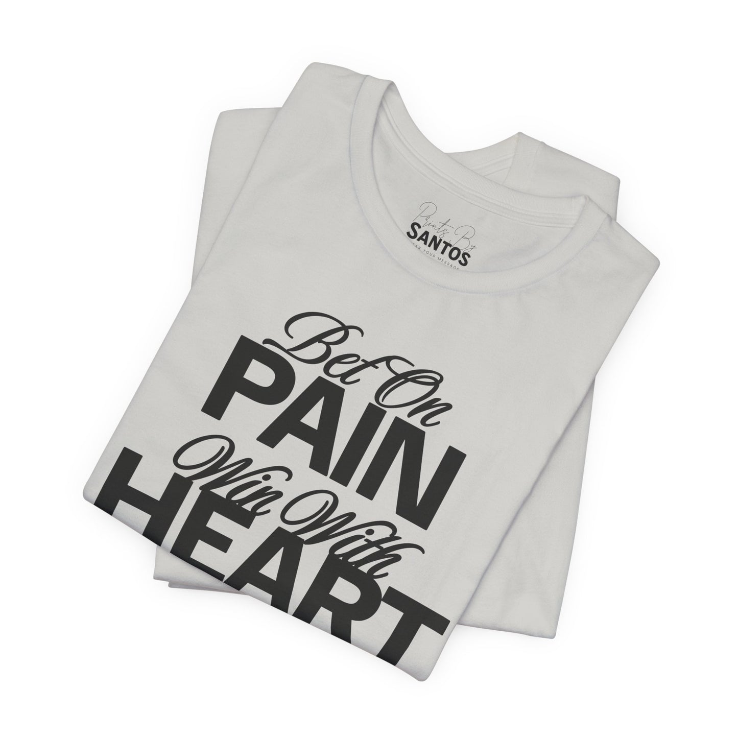 Inspirational Unisex Jersey Tee - "Bet On Pain Win With Heart" - Motivational Shirt, Gift for Fitness Lovers, Self-Care Apparel, [...]