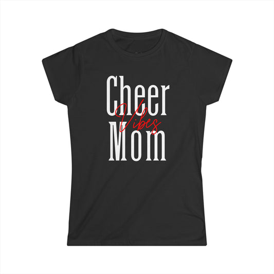 Cheer Mom Softstyle Tee - Positive Vibes, Supportive Apparel, Gift for Cheerleaders, Sportswear, Casual Wear