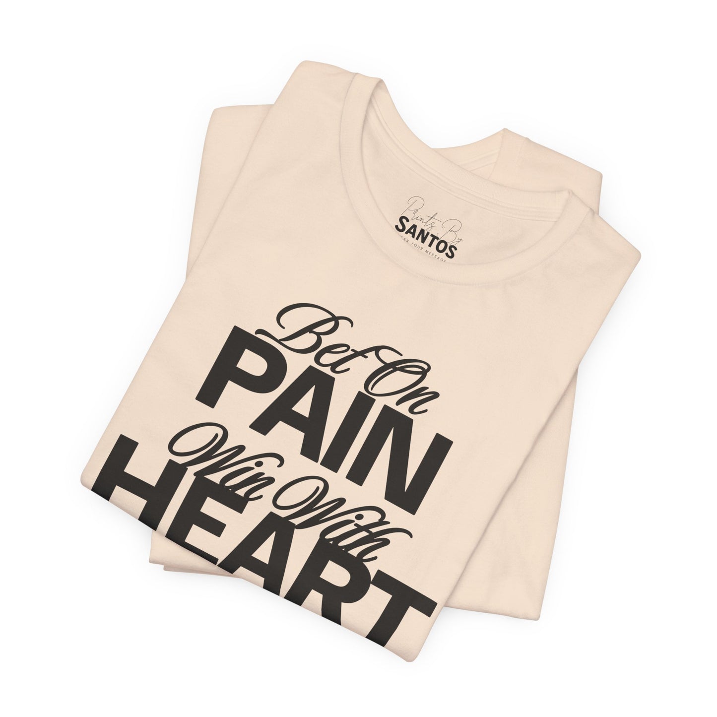 Inspirational Unisex Jersey Tee - "Bet On Pain Win With Heart" - Motivational Shirt, Gift for Fitness Lovers, Self-Care Apparel, [...]