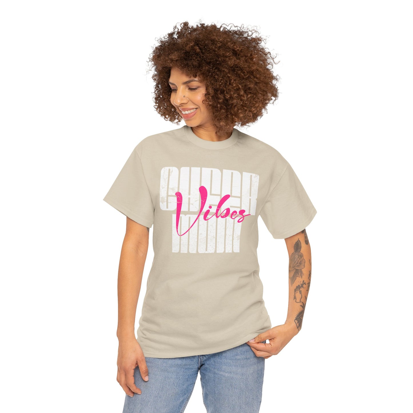 Unisex Heavy Cotton Tee with Bold Super Mom Design - Perfect Gift for Mother's Day, Casual Wear, Family Gatherings, Moms Night Out, [...]