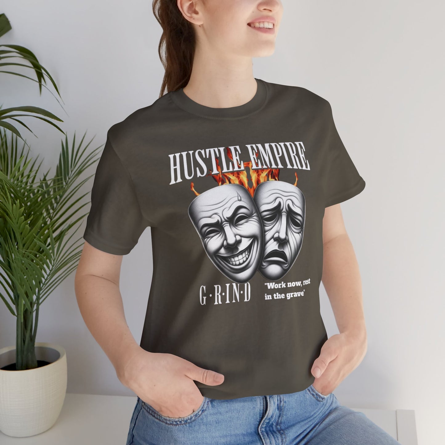 Hustle Empire Graphic Tee, Motivational T-Shirt, Unisex Short Sleeve Shirt, Streetwear Apparel, Gift for Entrepreneurs