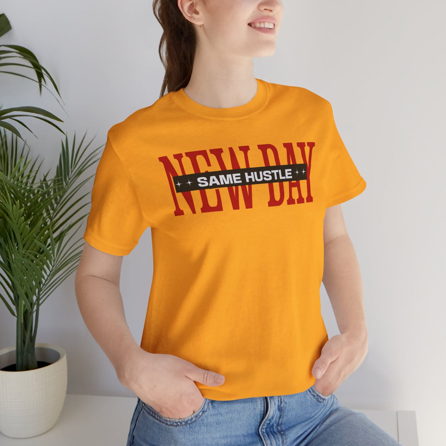Unisex Jersey Short Sleeve Tee - 'New Day, Same Hustle' Motivational Shirt, Everyday Wear, Gift for Entrepreneurs, Casual Style, [...]
