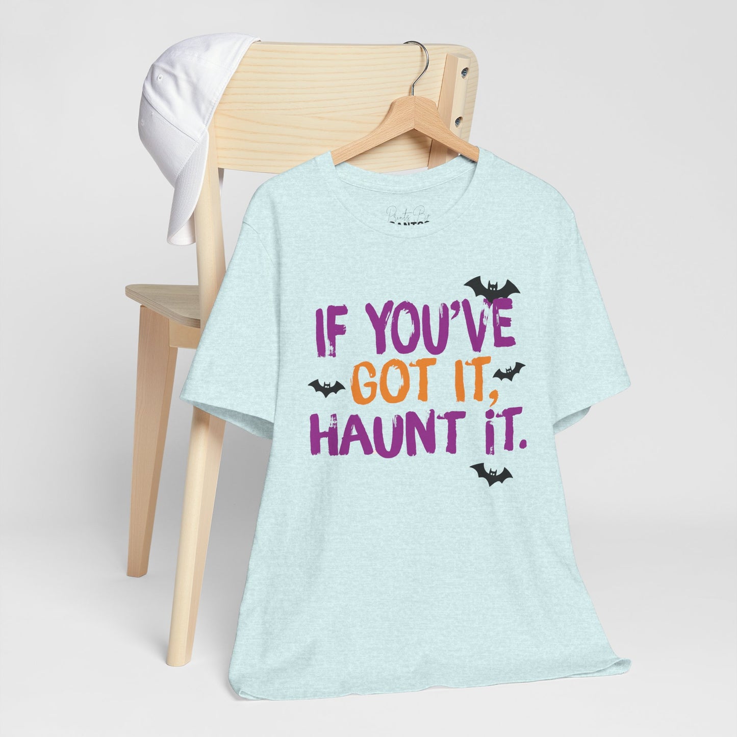 Halloween-Inspired Unisex Tee, Funny Bat Graphic Shirt, Spooky Season Apparel, Haunting Halloween Tee, Perfect for Costume Parties, [...]
