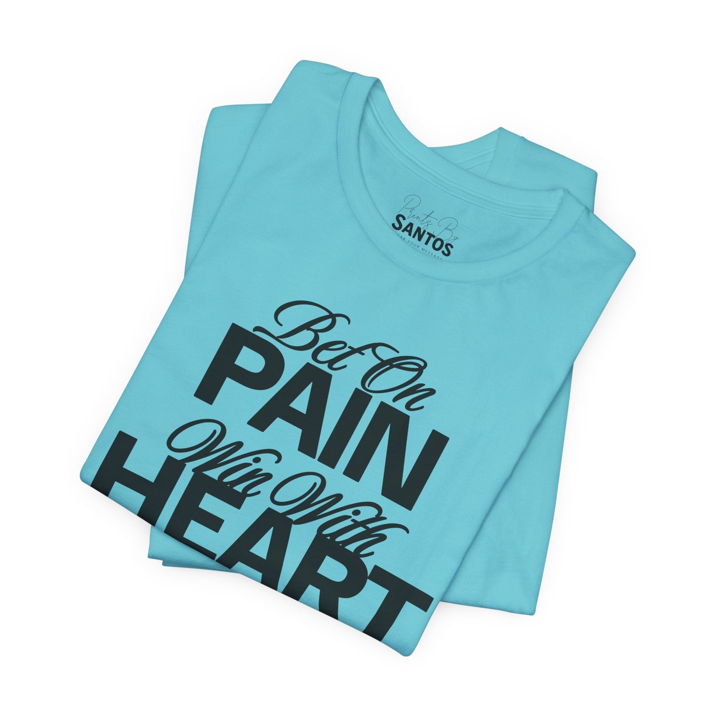 Inspirational Unisex Jersey Tee - "Bet On Pain Win With Heart" - Motivational Shirt, Gift for Fitness Lovers, Self-Care Apparel, [...]