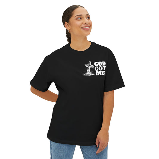 Unisex Oversized Boxy Tee with Inspirational Messages | Comfort Wear, Christian T-Shirt, Faith-Based Apparel, Casual Gift, Everyday Style