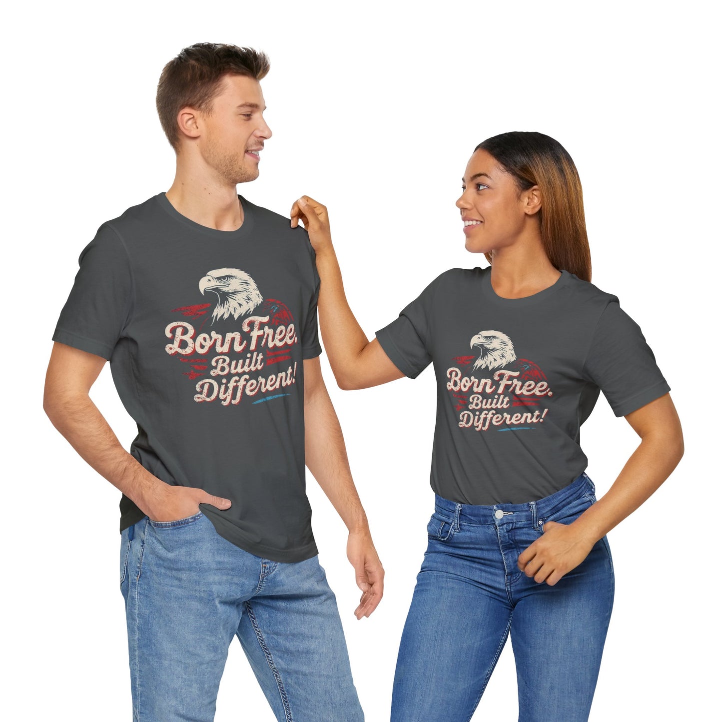 Born Free Eagle Graphic Tee | Unisex Jersey Short Sleeve Shirt, Freedom Apparel, Nature Lover Gift, Casual Style