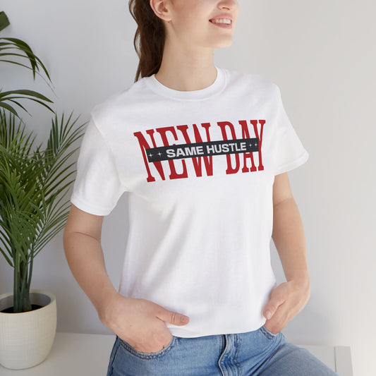 Unisex Jersey Short Sleeve Tee - 'New Day, Same Hustle' Motivational Shirt, Everyday Wear, Gift for Entrepreneurs, Casual Style, [...]